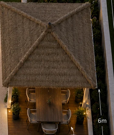 Bali gazebo terrace detail